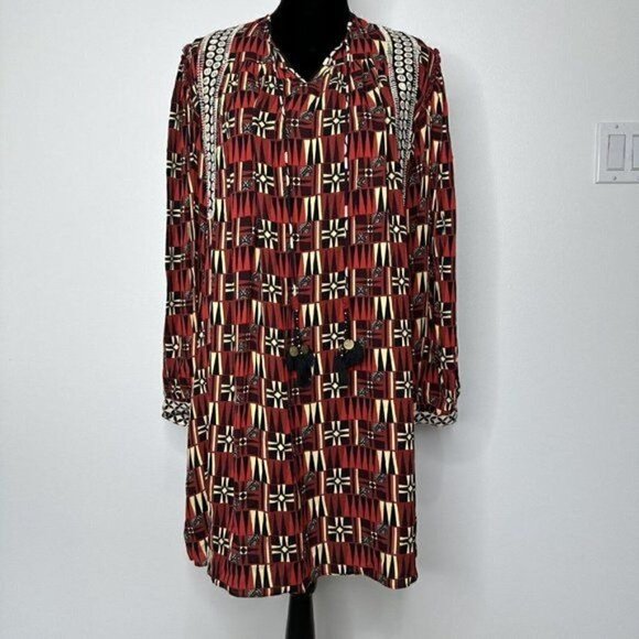 Verb by Pallavi Singhee Dress Red Sarah Tunic size XS - Picture 3 of 16